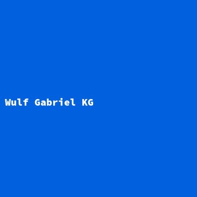 Hersteller: Wulf Gabriel KG
