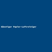 Günstiger Papier-Luftreiniger