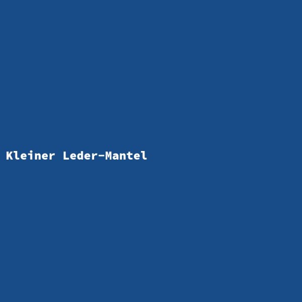 Kleiner Leder-Mantel
