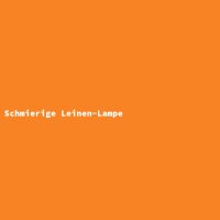 Schmierige Leinen-Lampe